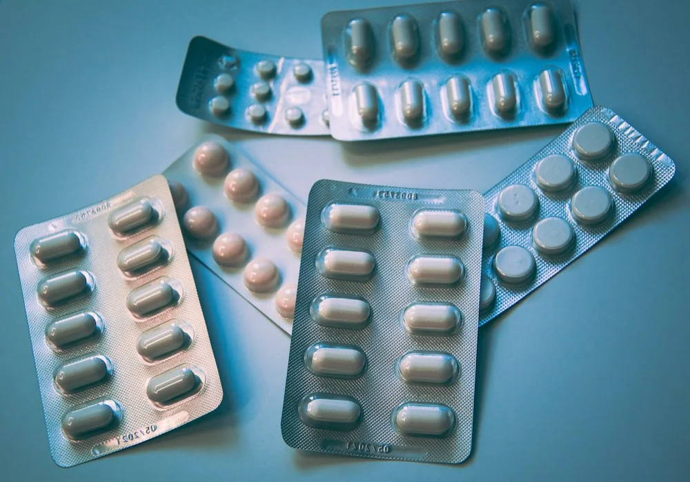 Prescription tablets and capsules in blister packs